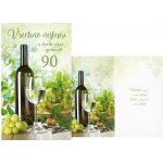 Blahopřání 90 - víno, zelené – Zboží Dáma