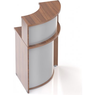 Nábytek Designový cz NLKA90 19 Recepční pult Komfort ořech / šedý – Sleviste.cz