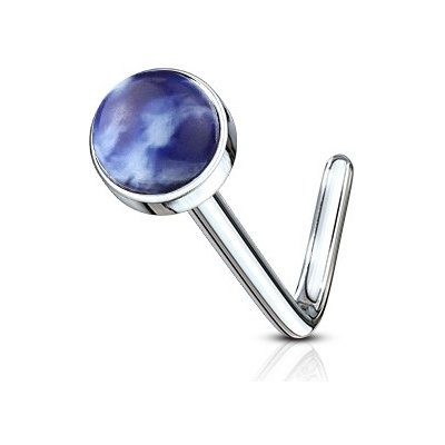 Šperky4U zahnutý piercing do nosu sodalit N0094-SD