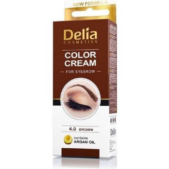 Delia Cosmetic Barva na obočí 4. Hnědá 15 ml