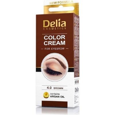 Delia Cosmetic Barva na obočí 4. Hnědá 15 ml