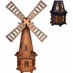 Zahradní větrný mlýn DREW W7 170 cm se solárním osvětlením LED – HobbyKompas.cz