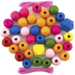 TEDDIES Korálky barevné MAXI s gumičkami 106 ks v plastové dóze – Zboží Mobilmania