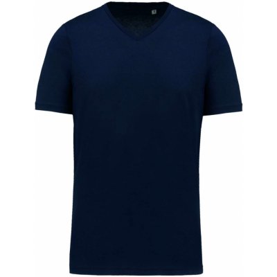 Kariban pánské bavlněné tričko do V SUPIMA námořnická modrá – Zboží Mobilmania