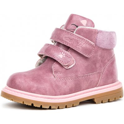 Wojtylko kotníkové boty dětské 1Z23022 dětské zimní boty růžová
