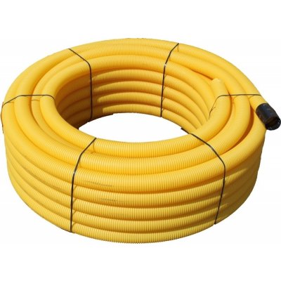 Midas International Drenážní trubka flexibilní DN 65 PVC žlutá, děrovaná