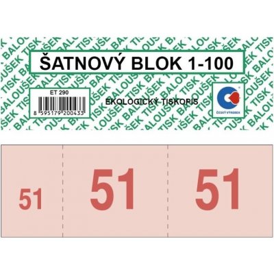 Baloušek Tisk ET290 Šatnový blok 1-100 mix barev – Hledejceny.cz