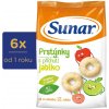 Dětský snack Sunar dětské křupky jablečné prstýnky 6 x 50 g