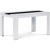 Jídelní stůl AUTRONIC Jídelní stůl 138 x 80 x 75, MDF, bílé lamino, dekorativní černý pruh