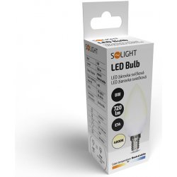 Solight žárovka LED svíčka E14 8W bílá teplá