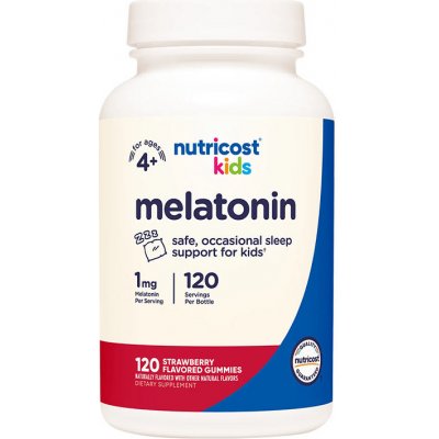 Nutricost Kids Melatonin Gummies 120 gummies jahoda – Hledejceny.cz