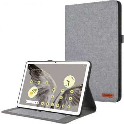 Protemio Fabric Zaklápací obal pre Google Pixel Tablet 63429 šedý