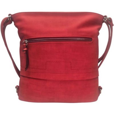 Tapple Střední kabelko-batoh 2v1 s praktickou kapsou červená