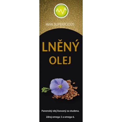 AWA superfoods lněný olej Raw 0,25 l