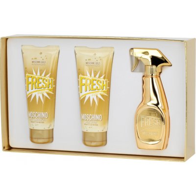Moschino Gold Fresh Couture EDP 50 ml + sprchový gel 100 ml + tělové mléko 100 ml pro ženy dárková sada – Zbozi.Blesk.cz