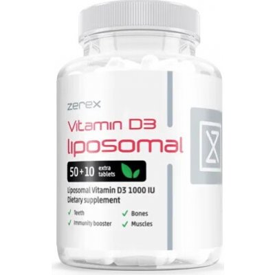 Zerex Vitamín D 1000IU v LIPOSOMÁLNÍ formě 50 + 10 tablet – Hledejceny.cz