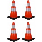 zahrada-XL Reflexní dopravní kužely s těžkými základnami 4 ks 50 cm | Zboží Auto