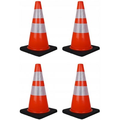 zahrada-XL Reflexní dopravní kužely s těžkými základnami 4 ks 50 cm | Zboží Auto