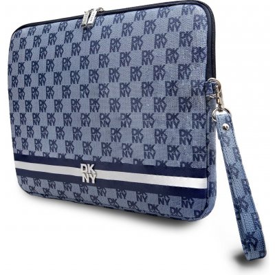 DKNY PU Leather Checkered Pattern and Stripe Obal na Notebook 13/14" Blue, DKCS14PVSHLB – Zboží Živě
