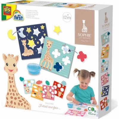 SES Creative Baby Žirafa Sofie lepení tvarů set s prstovým lepidlem – Hledejceny.cz