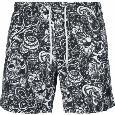 Urban Classics UC AOP Swim Shorts black – Zboží Dáma