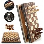 Šachy vrhcáby magnetické 2v1 cestovní mini desková hra magnet krabička – Hledejceny.cz