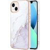 Pouzdro a kryt na mobilní telefon Apple PROTEMIO 64140 IMD MARBLE Ochranný kryt Apple iPhone 15 Plus WHITE