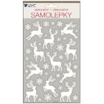 Anděl Samolepky bílé s glitry 25 x 14 cm jeleni 10364 – Hledejceny.cz