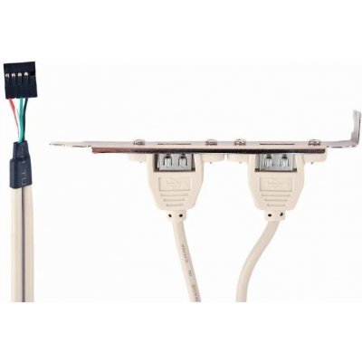 Záslepka s 2x USB 2.0 porty - zadní do case – Zbozi.Blesk.cz