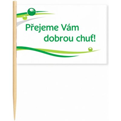 Vlaječka s přáním dobré chuti - 3 x 2 cm - min 100 ks – Hledejceny.cz
