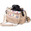 Potřeby pro cestování se psem Iridog Přepravní taška na psa CARRIE no.4 se sovičkami 28 x 22 x 42 cm