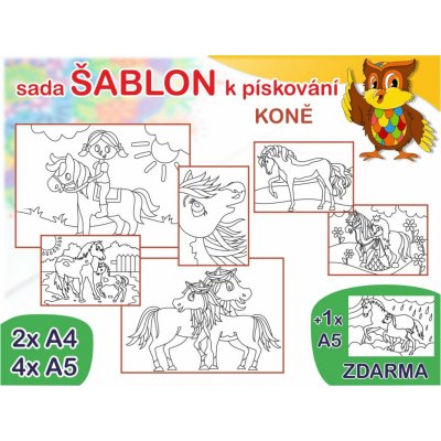 Radost v písku Sada šablon vel. M koníci – Zbozi.Blesk.cz