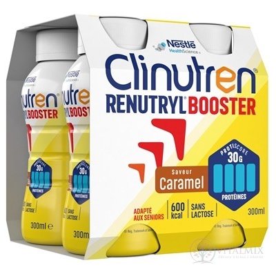 CLINUTREN RENUTRYL BOOSTER KARAMELOVÁ PŘÍCHUŤ POR SOL 4X300ML – Hledejceny.cz