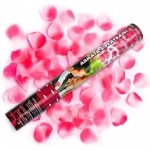 PartyDeco Vystřelovací konfety 40cm lístky růží růžové – Zboží Dáma