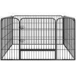 TECTAKE Ohrádka pro pejsky a štěňata železná klec obdélníková 125 x 85 x 70 cm – Zboží Dáma