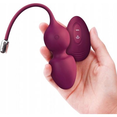 Dorcel Love Balls Vibrating Kegel Balls with Remote Control Plum – Zboží Dáma