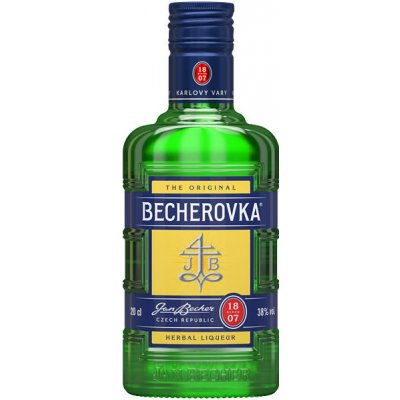 Becherovka 38% 0,2 l (holá láhev) – Zboží Mobilmania