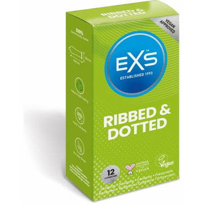 EXS Comfy Fit Ribbed and Dotted Condoms 12 ks – Zboží Dáma