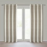 EUROFIRANY ZATEMŇOVACÍ ZÁVĚS NA KROUŽCÍCH BITSY 140X250 CM ŠAMPANSKÁ – Zboží Mobilmania
