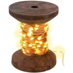 goobay Dekorační světelný řetěz na dřevěné cívce 100x LED USB 60341 40.92.0575 – Hledejceny.cz