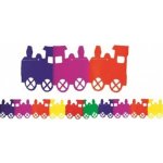 Girlanda papírová 400 x 18 cm vláček – Hledejceny.cz