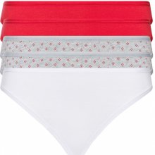Esmara Dámské krajkové kalhotky 5 kusů červená šedá bílá