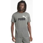 Puma pánské triko ESS+ 2 COL LOGO TEE 586759-03 gray – Hledejceny.cz