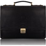Paolo Peruzzi Klasická pánská kožená aktovka černá – Sleviste.cz