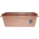 Nohel Garden Truhlík samozavlažovací FLORA s knoty plastový hnědý 60 cm – Zboží Mobilmania