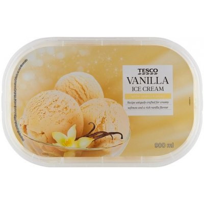 Tesco Smetanový mražený krém vanilkový 900 ml – Zboží Mobilmania
