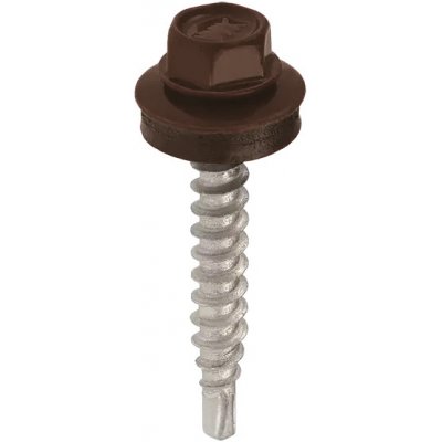 KLIMAS Farmářské šrouby FRS pozinkované lakované 4,8 x 35 mm RAL 8017 20 ks – Zboží Mobilmania