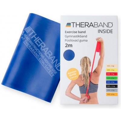 THERA-BAND Inside posilovací guma 2 m, modrá, extra silná – Zboží Mobilmania