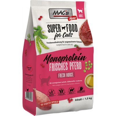 MAC's Superfood for Cats Adult Monoprotein Kůň 2 x 1,5 kg – Hledejceny.cz