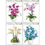 Anděl Přerov Okenní fólie bez lepidla orchideje tmavě růžová 42 x 30 cm – Zboží Dáma